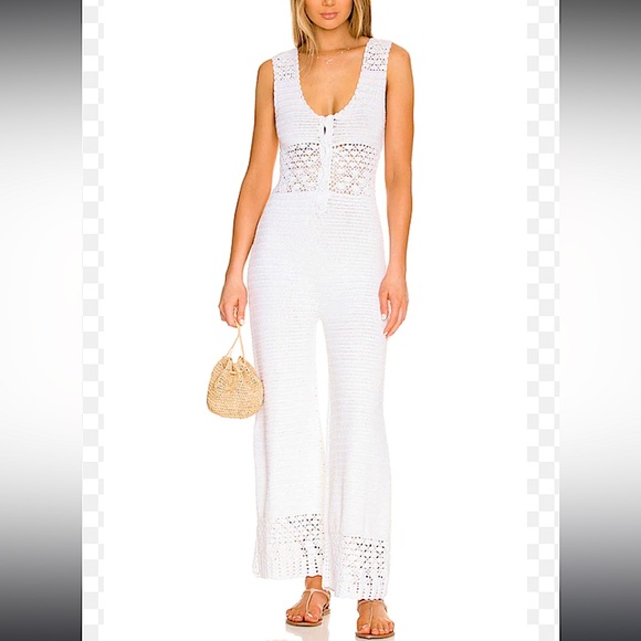 Magali Pascal Ingrid Crochet Jumpsuit in Off White. Size Small. NWOT - Picture 3 of 16